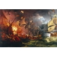 thumbnail image 1 of 24x36 gallery poster, the Spanish Armada by Philip James de Loutherbourg, 1 of 1