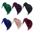 thumbnail image 2 of Turbante Nudo Pre-Atado Qarigey con cuentas de Gamuza Colorido, 2 of 6
