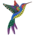 thumbnail image 2 of Colorful Yellow Metal Hummingbird Wall Decor Iron Hanging Sculpture for Home Garden Decor 12.5"x8.5, 2 of 4