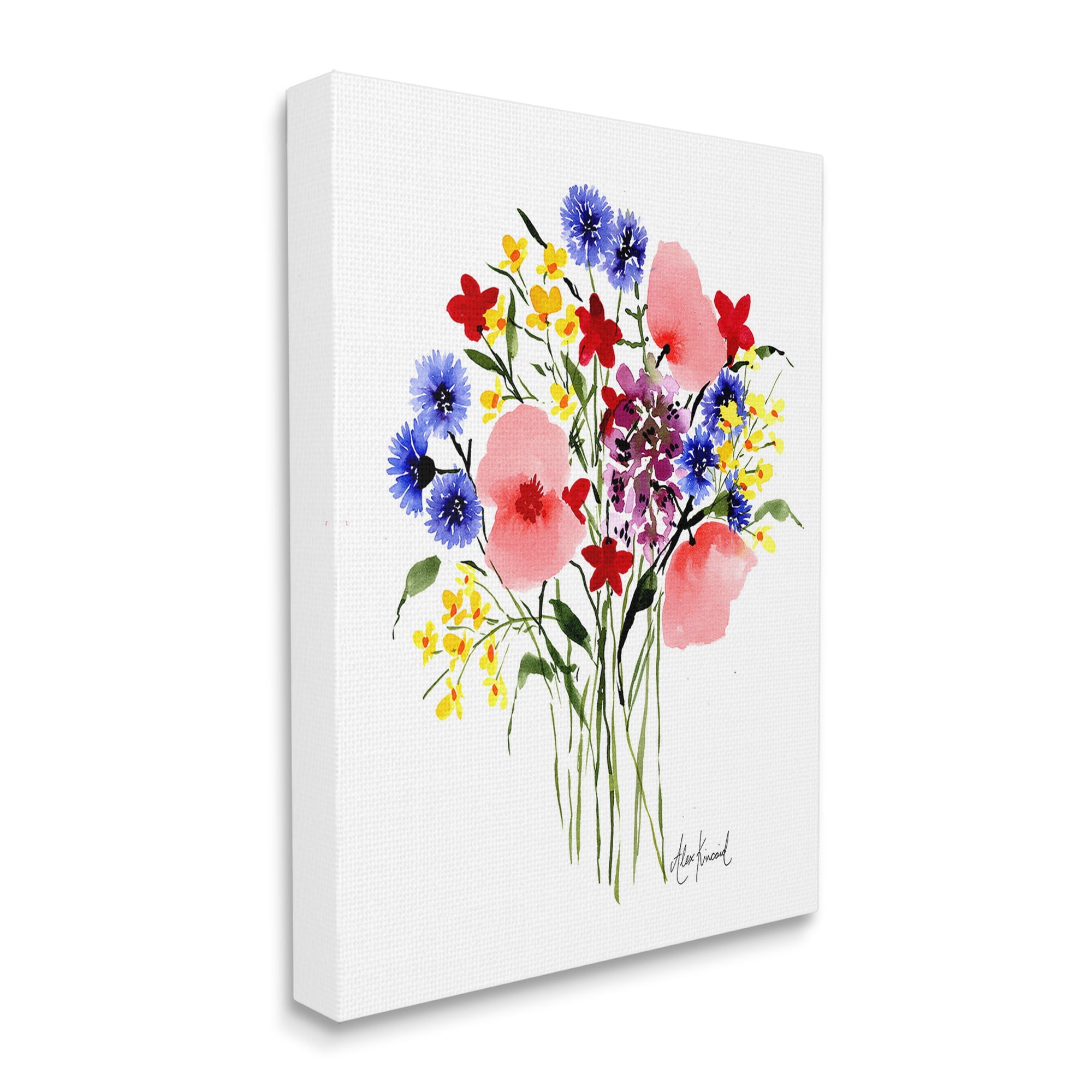 Stupell Industries Varied Flower Clusters Botanical & Floral Painting Gallery Wrapped Canvas Art Print Wall Art, 16 x 20