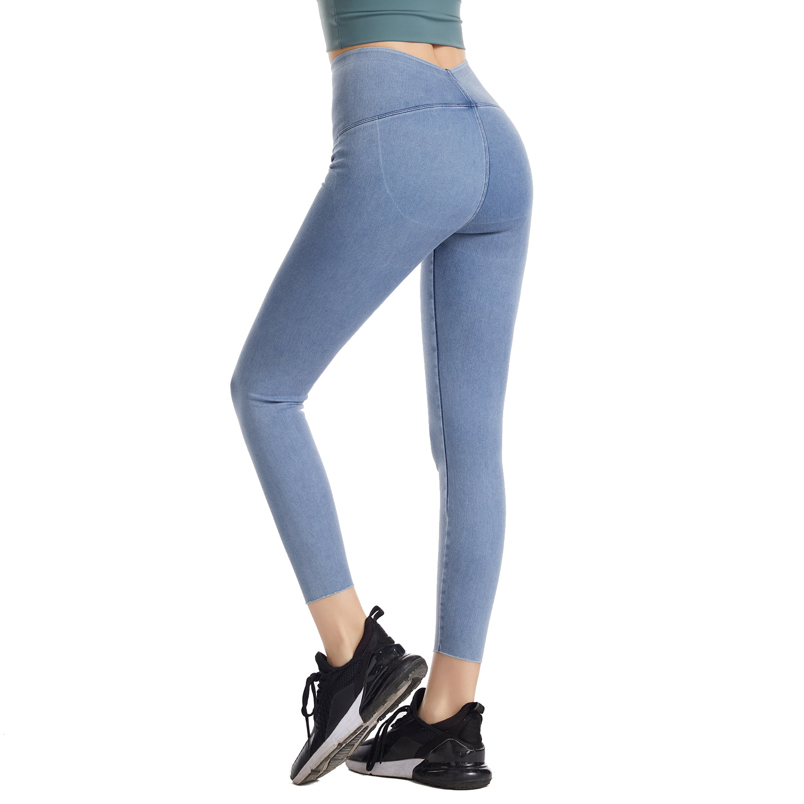 Womens Casual Fitness Yoga Skinny Crop Leggings High Waist Slim Stretch Pants