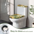 thumbnail image 5 of HELLHERO Bathroom Toilet Cover Set Adjustable & Non-Slip Toilet Lid Cover Easy to Install 2 Pcs Set, Vintage Sunflower and Butterfly Pattern, 5 of 8