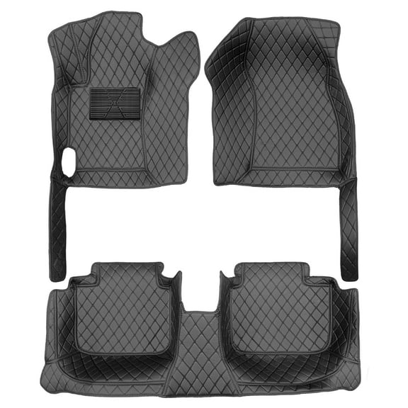 leadwolf Carpeted Car Floor Mats for Car Custom Fit for Subaru Lion 2010-2015 Black 5 Seats Carpet Protection All Weather PU Leather 1st and 2nd Row Black