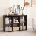 thumbnail image 2 of Costway 6-Cube Bookshelf, Modern Cubby Bookcase with Back Guardrail & Anti-tipping Kits Black, 2 of 10
