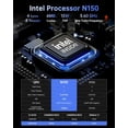 thumbnail image 3 of KAMRUI Essenx E1 Mini PC, 16GB DDR4 RAM 256GB M.2 SSD, Mini Computer Intel Twin Lake N150 (up to 3.6GHz), Desktop Computer Dual 4K, Ethernet, WiFi, Bluetooth for Business, Office, Home, 3 of 5