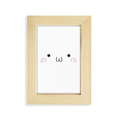thumbnail image 1 of Kaomoji Cute expresión Escritorio de madera Arte Pintura 5x7 pies Marco de foto, 1 of 4