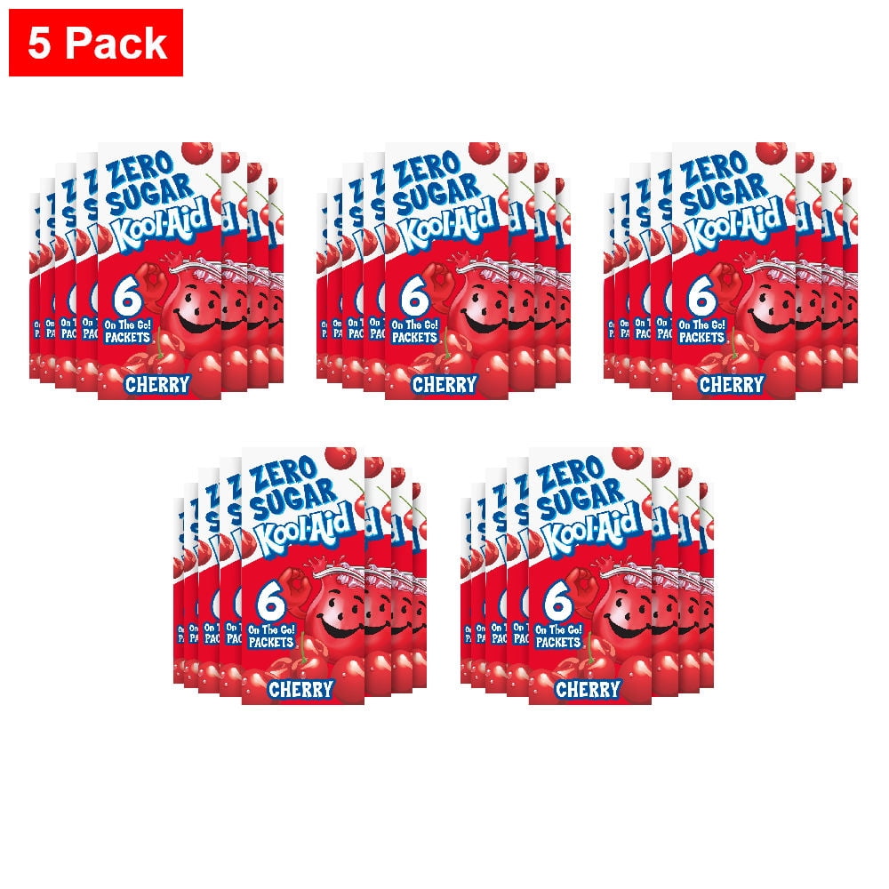 Kool-Aid Zero Sugar Black Cherry Powdered Drink Mix, Individual