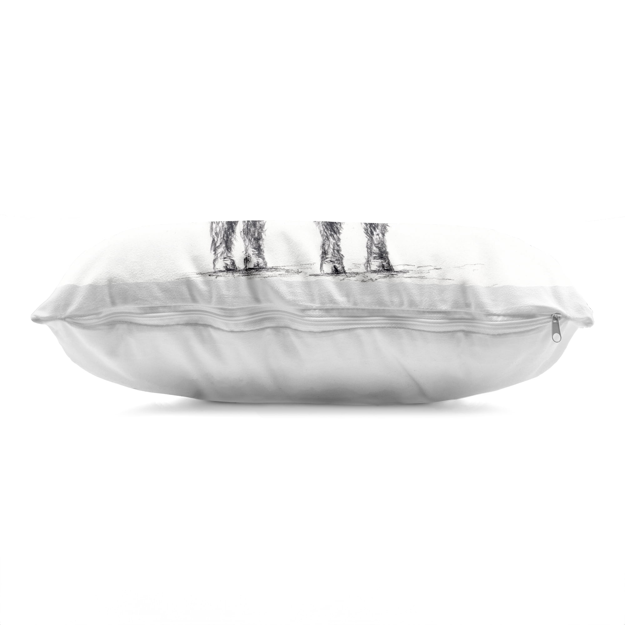 Stupell Industries Highland Cow in Charcoal Decorative Printed Throw Pillow, design by Leah Noel Art