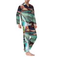 thumbnail image 2 of Fotbe Stylish Sunglasses Iguana Pijama de Hombre con Estampado de Manga Larga, Conjunto de 2 Piezas, Ropa de Dormir Suave y Cómoda con Bolsillos-XX-Large, 2 of 7