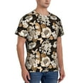 thumbnail image 2 of Vsdgher Retro Hydrangeas Print Men's Dry Fit Mesh Athletic Shirts Moisture Wicking Tennis T-Shirt Tops, 2 of 9