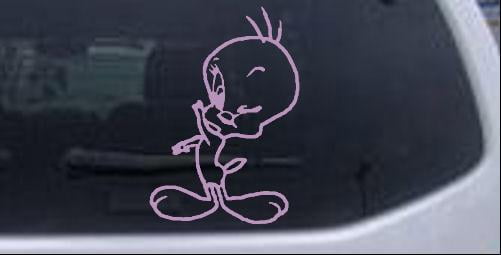 Tweety Bird Cartoons Car Window Decal Sticker Black 10in X 7.2in