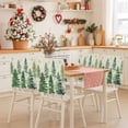 thumbnail image 2 of Christmas Tree Chair Covers Set of 4 Winter Xmas Pine Tree Forest Snowflakes Linen Chair Back Covers Stretch Removable Washable Slipcovers Protector for Dining Room Kitchen Party Decor, 2 of 5