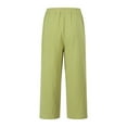 thumbnail image 6 of Women Casual Pants Elegant Plus Size Lightweight Stretch Summer Wide Leg Pants Beige M, 6 of 6