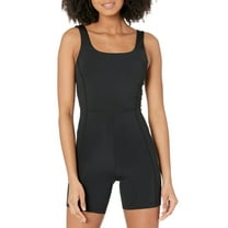 MWL by Madewell Women's Short Unitard 5", True Black, XXL