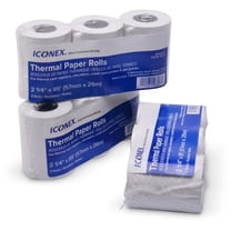Single-Ply Thermal Paper Rolls, 2-1/4 X 85 Ft, White, 3/Pack, Sold As 1