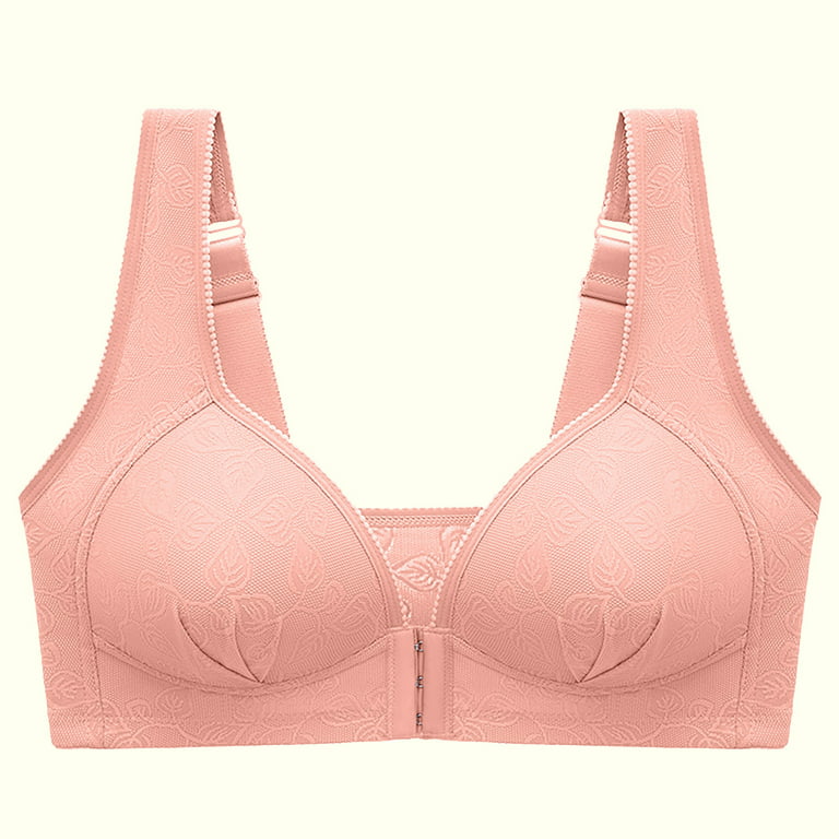 Bras for Women Comfort No Rims Vest Adjustable Push Up Large Size Front  Opening Button Breathable Traceless Bra Underwear 