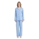 thumbnail image 1 of Apparonia S S Conjuntos de Pijama para Mujer Ropa de Dormir de Algodón Camisa de Manga Larga con Botones Al Frente y Pantalón Ropa de Dormir Cuello con Solapa Pjs Conjuntos de Descanso Azul Lunare, 1 of 7