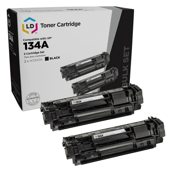 LD Products 2PK  Compatible Replacement for HP 134A W1340A Black Toner LaserJet M209dw, MFP M234dw