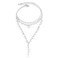thumbnail image 2 of K-KED Multilayer Necklace 3 Pcs / Set Chains Choker Y Choker Stars Charm Delicate Jewelry Boho-Silver, 2 of 6