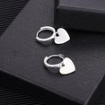 thumbnail image 4 of Pendientes ALEXCRAFT de plata de ley con forma de corazón para mujer, 4 of 6