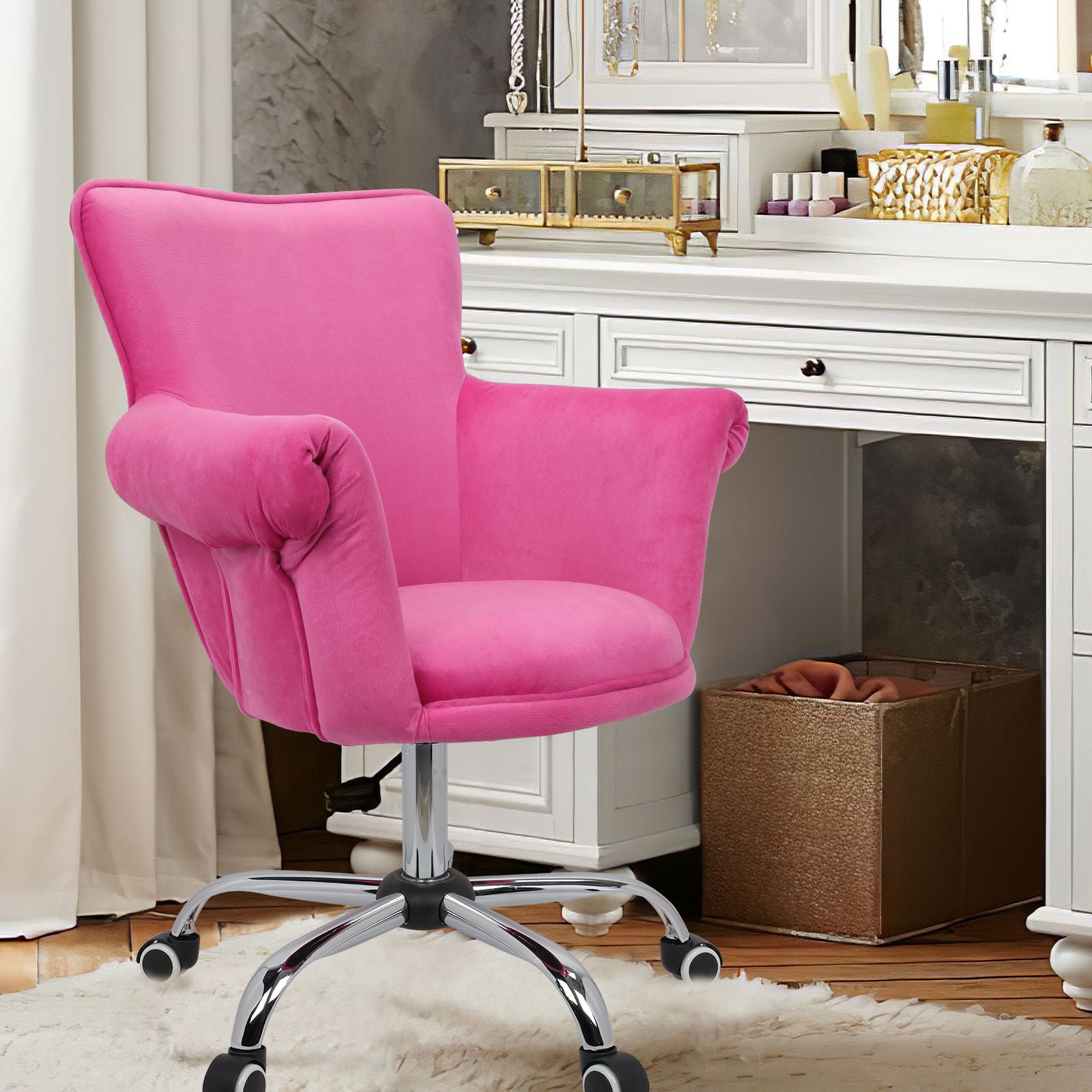 Nail Salon Spa Vanity Seat Pink, Pink Chair For Vanity