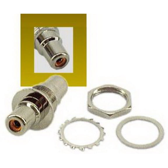 IEC PHONOF-F-MMT-OR "RCA Type Phono Female to Female Chassis Mount (1/2"" mount) Orange"