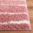 thumbnail image 3 of SAFAVIEH Venus Sophie Striped Shag Area Rug, Pink/Ivory, 5'3" x 7'6", 3 of 8