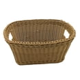 thumbnail image 4 of Raindrops 1 Pc Storage Basket Dirty Clothes Hamper Wicker Woven Laundry Hamper (Coffee), 4 of 8