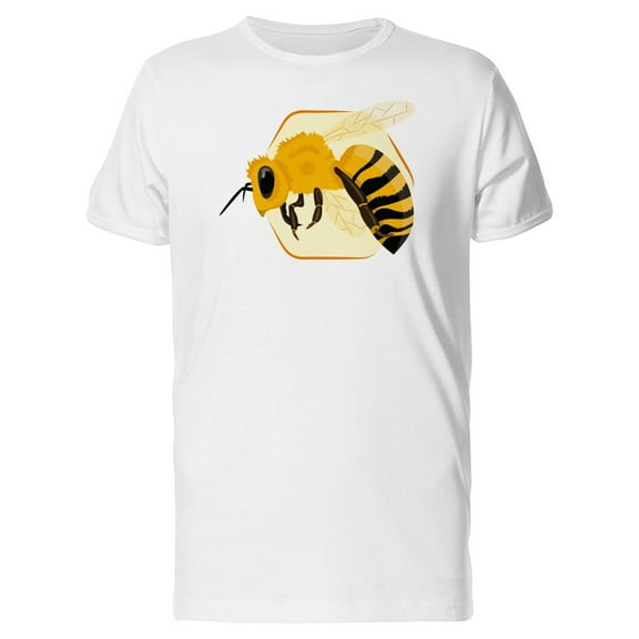 Beautiful Honey Bee Cartoon T-Shirt Men -Image by Shutterstock, Male Large