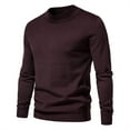thumbnail image 3 of TFEOQRY Pullover Sweater for Men Solid Color Loose Comfortable Knit Wear Long Sleeved Stand Up Collar Sweater Top Black, 3 of 4