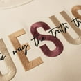 thumbnail image 2 of Embroidered Jesus Sweatshirt with The Way The Truth The Life Christian Design, 2 of 5