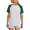 thumbnail image 4 of Tittly T Shirts for Women Spring Tops for Women Womens T Shirts Short Sleeve Color Block Loose Fit Casual Summer Tops Comfy Blouses Basic Tees Tshirts Shirts Basic Tees AG XXL, 4 of 6