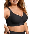 thumbnail image 1 of Sujetador inalámbrico de gelatina Bra OEAK para mujer, cobertura total, color negro L, 1 of 8