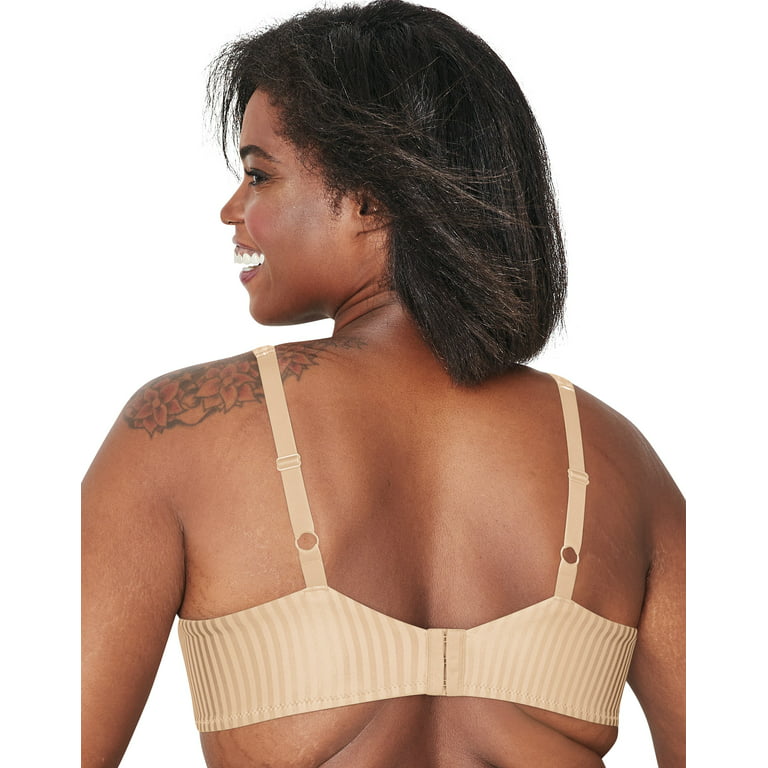 Women's Playtex 4707 Secrets Perfectly Smooth Wirefree Bra (Nude Stripe  36C) 