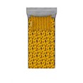 thumbnail image 2 of Tribal Bedding Set with Sheet & Covers, Silhouette of an Woman Playing Musical Instrument and Snake Pattern, Printed Bedroom Decor 2 Shams, 4 Sizes, Yellow Black, by Ambesonne, 2 of 3