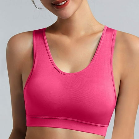 Patlollav Summer Bras Clearance 2024  Womens Thin Yoga Tank Top Running Fitness Shock Absorbing Back Sports Bra