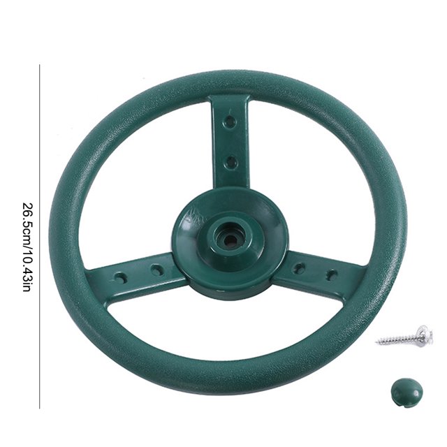 Children Swingset Steering Wheel Playground Plastic Safety Swing Set Gaming Device Interactive Game Playing Fixing Accessories Dark Green