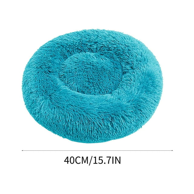 Xihbxyly Cama Acogedora para Perros, Tapete de Felpa Redondo, Relleno Suave para Aliviar Las Articulaciones, Borde Elevado para Soporte Cervical, Solución para Un Sueño Reparador, Ideal para Mascotas