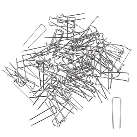 FACEGA 100 Pins Pack Push Pins Silver Stainless Steel U Shape For Craft Enthusiasts Quilting Pin For Crafts