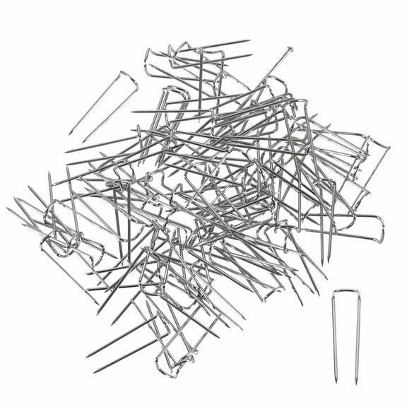 FACEGA 100 Pins Pack Push Pins Silver Stainless Steel U Shape For Craft Enthusiasts Quilting Pin For Crafts