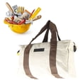 thumbnail image 1 of Wide Mouth Tool Bag Canvas Hardware Tool Storage Bag Waterproof High Bearing Capacity Hardware Woodworking Repair Storage Canvas Case Handbag Gray, 1 of 7