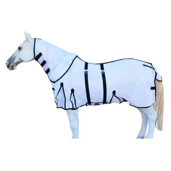 80" Horse Equine Scrim Mesh Summer FlySheet Spring Airflow Neck White 73129