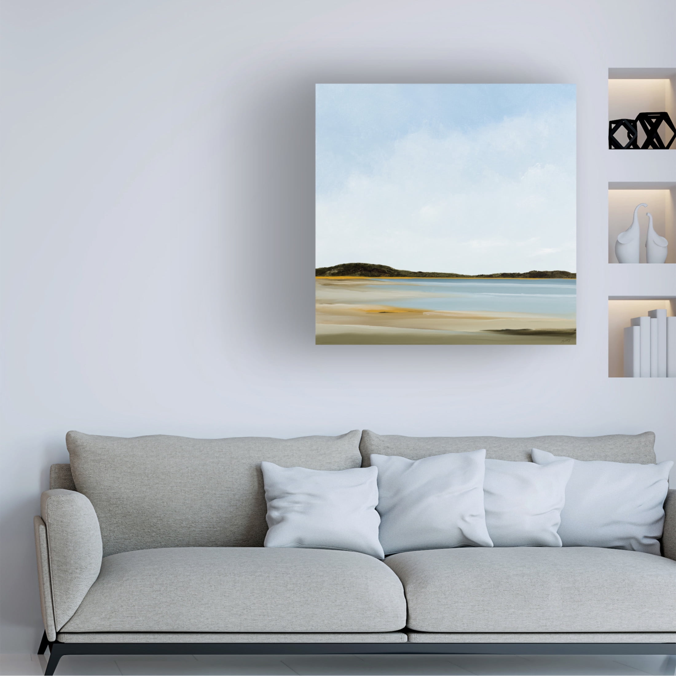 Canvas Wall Art - Rick Fleury 'Great Island' Wall Art for Living Room, Bedroom, or Office Décor by Trademark Fine Art - 14 x 14 Inches