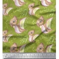thumbnail image 1 of Soimoi Green Heavy Canvas Fabric Dinosaurs & Leaves Kids Print Fabric by Yard 58 Inch Wide, 1 of 3