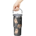 thumbnail image 5 of Pomeranian Gift for Dog Lover,30 oz Pomeranian Tumbler Stainless Steel Insulated with Handle (Pomeranian-Black, 30 oz), 5 of 6
