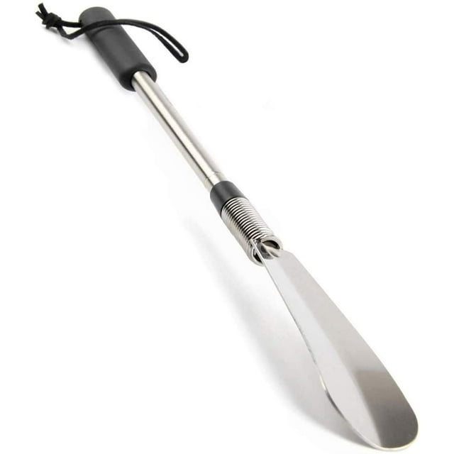 Chausse-Pied à Manche Long Réglable (40-79 cm) en Acier Inoxydable 304 - Avec Joint Flexible pour Seniors et Voyage