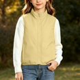 thumbnail image 2 of Fesfesfes Kids Unisex Stand Collar Full Zip Vest Lightweight Windproof Sleeveless Jacket Casual Sporty Outerwear for Boys Girls Ages 2-10 Years, 2 of 7