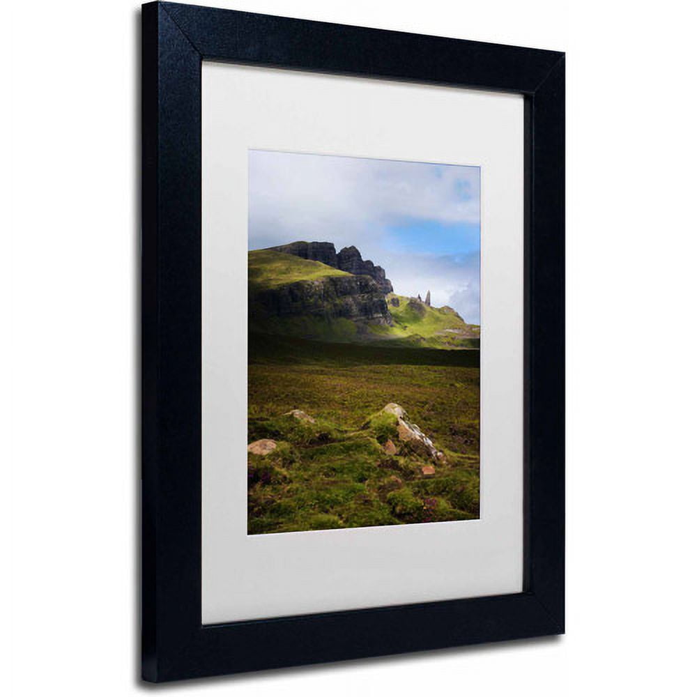 Trademark Fine Art "Old Man of Storr" Canvas Art by Philippe Sainte-Laudy, White Matte, Black Frame