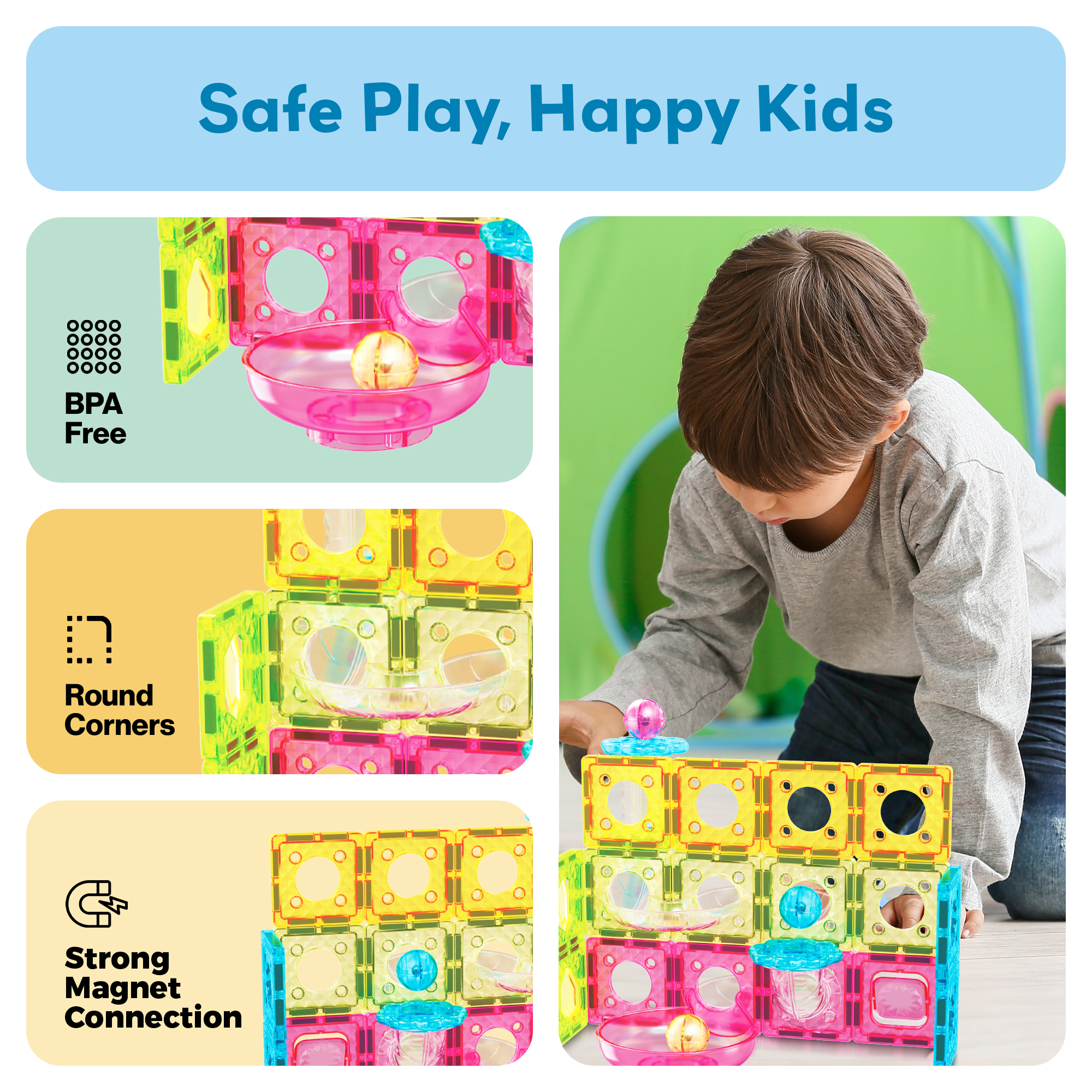 PicassoTiles Mini Marble Run Magnetic Tiles photo 7