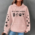 thumbnail image 2 of ICHUANYI Women Pullover Print Hooded Neck Long Sleeve Loose Single Sweatshirt Tops, 2 of 4